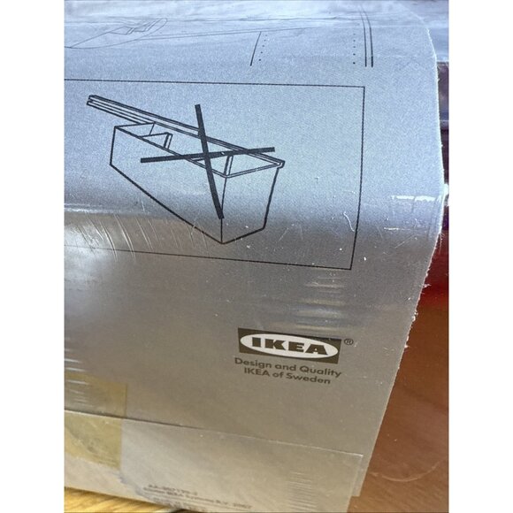 NEW Ikea INREDA Red Acrylic Floating Storage Bins 14" Long 301.339.56 - Picture 7 of 8